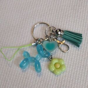 Blue and Green Keychain Set